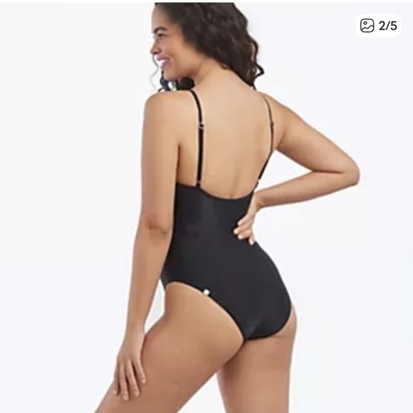 Summersalt women’s black square halter neck one piece swimsuit cruise beach 6